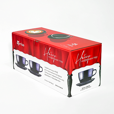 Набор 2 кофейные пары RISE 320 мл кобальтово-синие