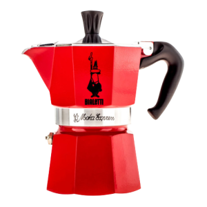 Гейзерная кофеварка Bialetti Moka Express, 3 чашки, красная