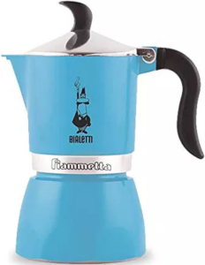 Гейзерная кофеварка Bialetti FIAMMETTA, 3 чашки, голубая