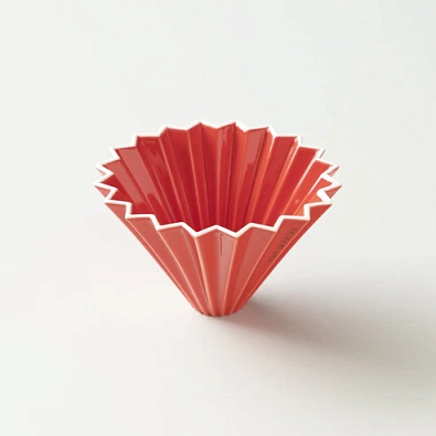 Воронка керамическая ORIGAMI размер М, цвет красный
