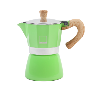 Гейзерная кофеварка Gnali&Zani VENEZIA ярко-зеленый на 3п, для индукции