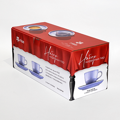 Набор 2 кофейные пары RISE 70 мл васильковые