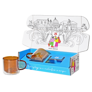 Набор 2 стакана RISE CRYSTAL CUP 280 мл коричневый