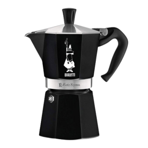 Гейзерная кофеварка Bialetti Moka Express на 6 чашек, черная