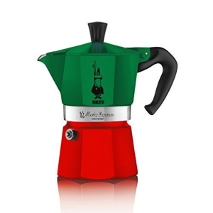 Гейзерная кофеварка Bialetti Moka Express триколор на 6 чашки