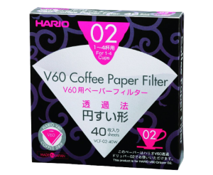 Фильтры бумажные HARIO V60 02, 40 шт