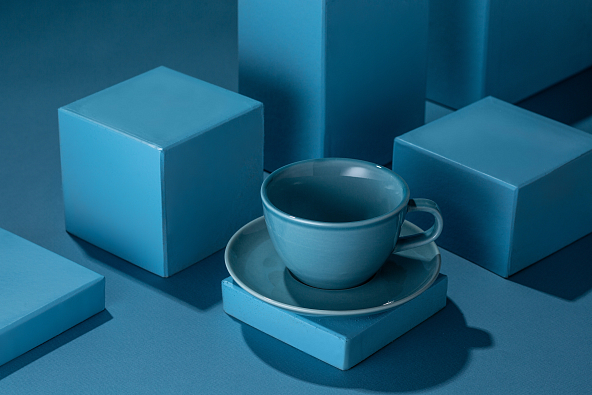 RISE BASE чашка 320 мл. голубая