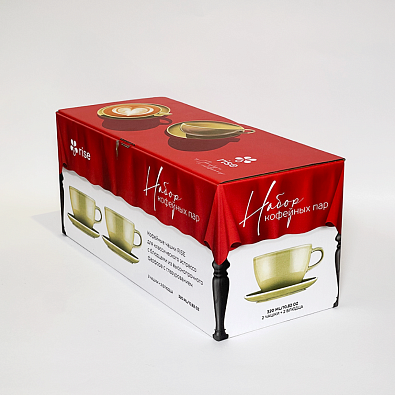 Набор 2 кофейные пары RISE 320 мл фисташковые