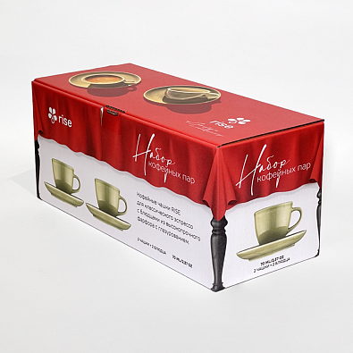 Набор 2 кофейные пары RISE 70 мл фисташковые