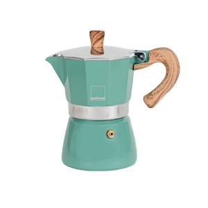 Гейзерная кофеварка Gnali&Zani VENEZIA зеленый на 3п, для индукции