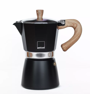 Гейзерная кофеварка Gnali&Zani VENEZIA черная на 6, для индукции