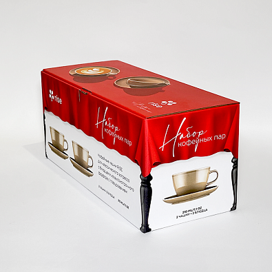 Набор 2 кофейные пары RISE 210 мл золотисто-коричневые