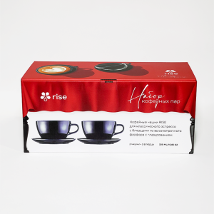 Набор 2 кофейные пары RISE 320 мл кобальтово-синие