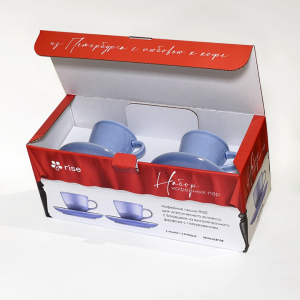 Набор 2 кофейные пары RISE 70 мл васильковые