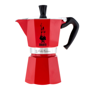 Гейзерная кофеварка Bialetti Moka Express на 6 чашек, красная