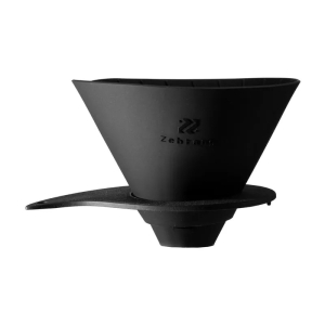 Воронка силиконовая складная для приготовления кофе Hario Zebrang Flat V60-02, черный матовый